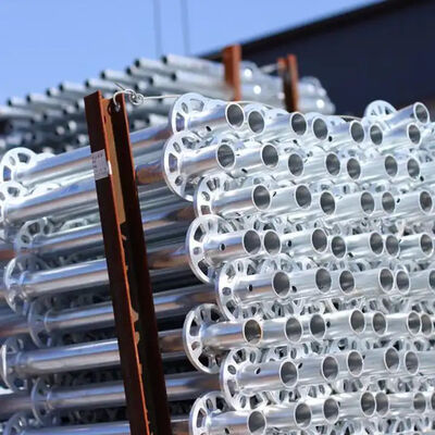 Galvanized Ringlock Scaffolding for Facades Ledger Length 0.73m-3.07m Q235 Steel Rosette