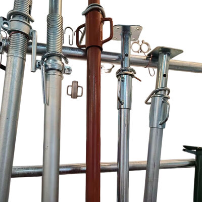 scaffold steel props Q235 hot dip galvanized heavy duty adjustable thick wall steel support for concrete formwork shoring and building construction systems BYTHAI