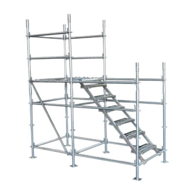 ringlock guardrail Q235 hot dip galvanized steel heavy duty safety barrier for ringlock scaffolding edge protection and site safety BYTHAI